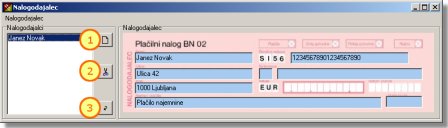 Vnos nalogodajalca